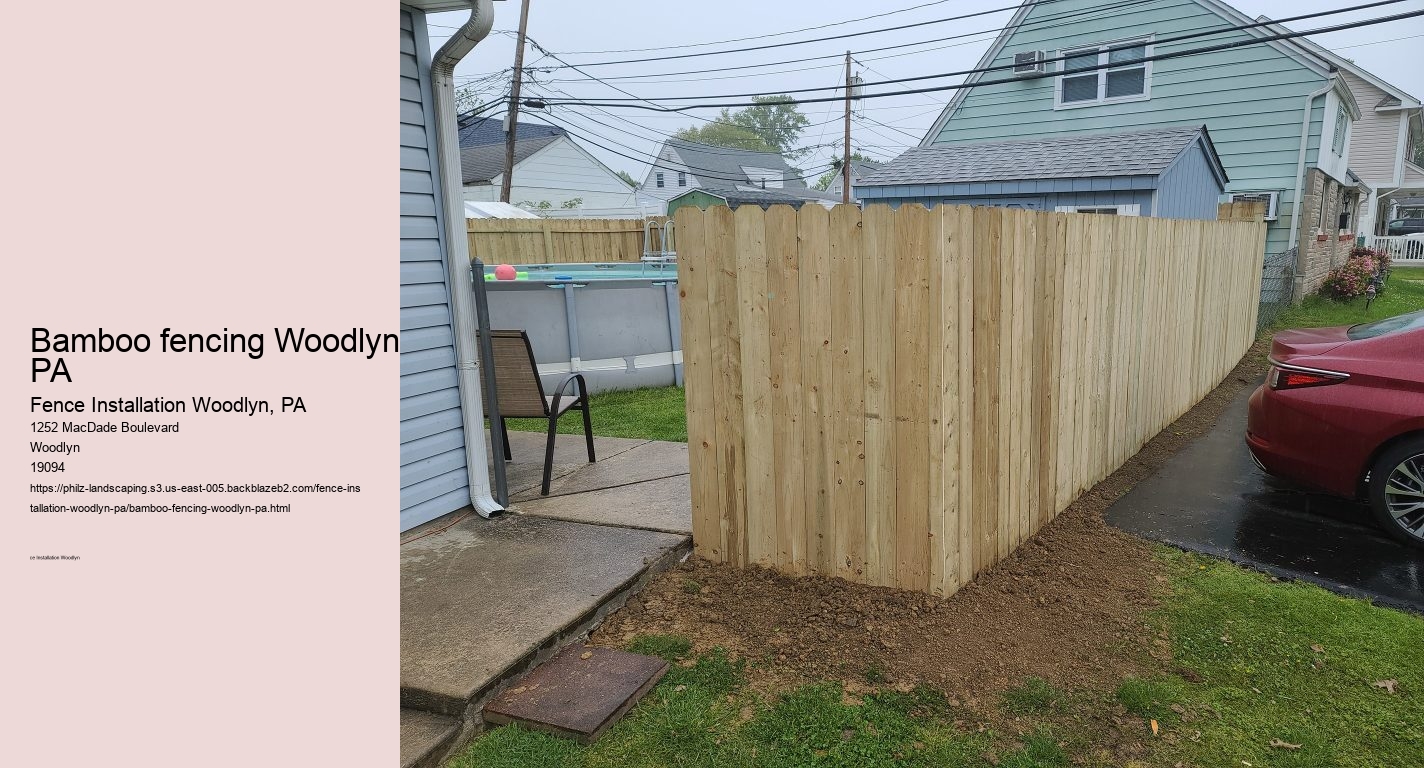 Bamboo fencing Woodlyn, PA